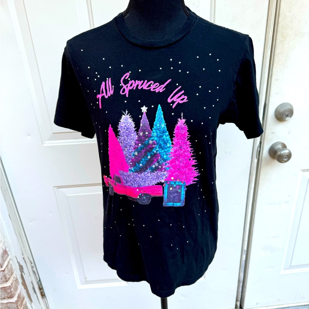 All Spruced Up, Short Sleeve, Holiday Shirt, Size Small